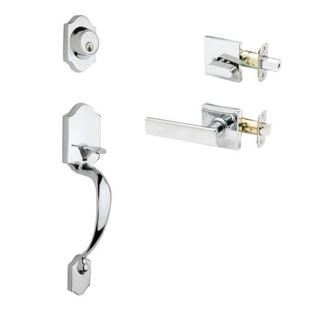 COPPER CREEK Heritage Handleset, Remi Lever Interior Trim, Polished Stainless HZ2610XRL-PS